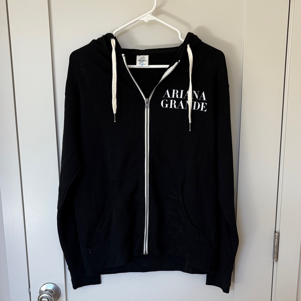 Black Ariana Grande Zip-Up Hoodie from The Honeymoon Tour 2015